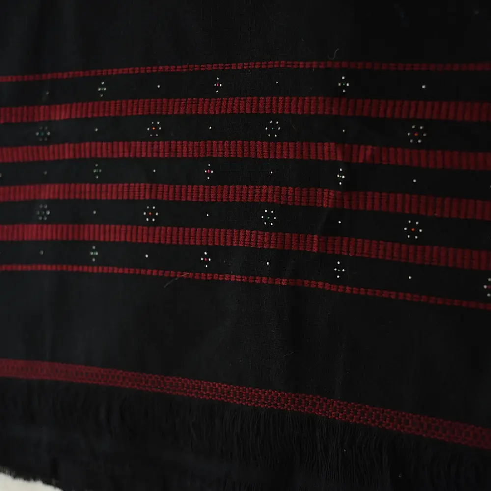 shop Handloom Woolen Tangaliya black shawl - unisex
