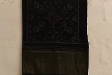 Vasant . वसंत ~ Woolen Patola Muffler ~ Black