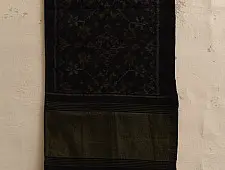 Vasant . वसंत ~ Woolen Patola Muffler ~ Black