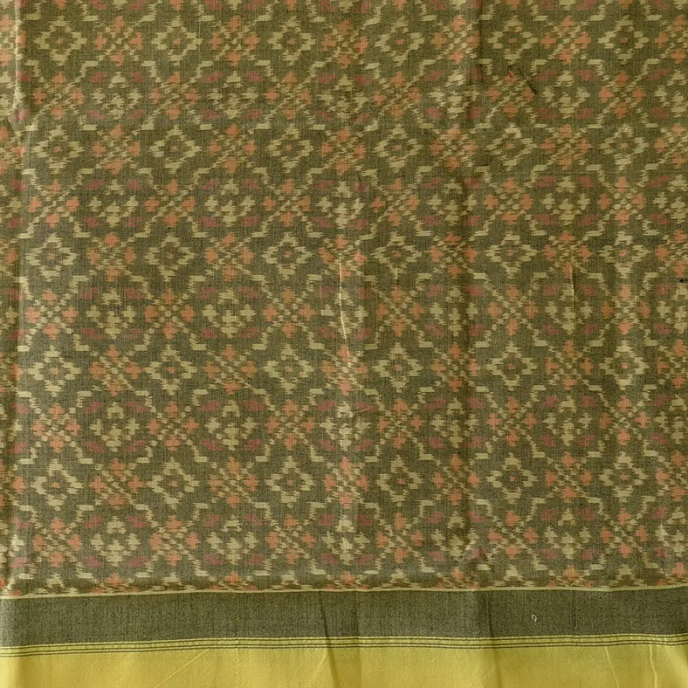 shop Handloom Cotton patola ikat green dupatta