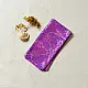 Purple Patola silk stole with traditional geometric pattern