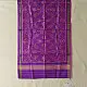 Purple Patola silk stole with traditional geometric pattern