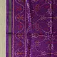 Purple Patola silk stole with traditional geometric pattern