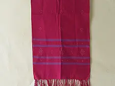 Tangaliya | Handloom Cotton Stole - Rani Pink
