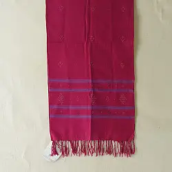 Tangaliya | Handloom Cotton Stole - Rani Pink