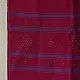 tangaliya handloom cotton stole in vibrant rani pink with indigo blue stripes, white raised dana bead motifs, and hand-knotted fringe tassels