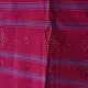 tangaliya handloom cotton stole in vibrant rani pink with indigo blue stripes, white raised dana bead motifs, and hand-knotted fringe tassels