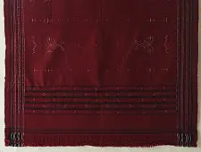 Tangaliya Handloom Woollen Shawl | Maroon | Unisex