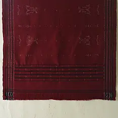 Tangaliya Handloom Woollen Shawl | Maroon | Unisex