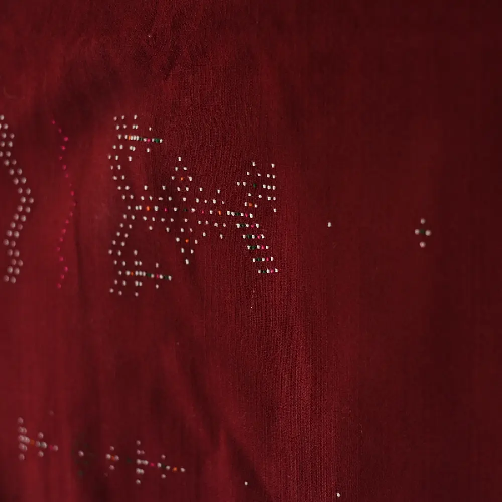 shop Handloom Woolen Tangaliya Maroon Shawl- unisex