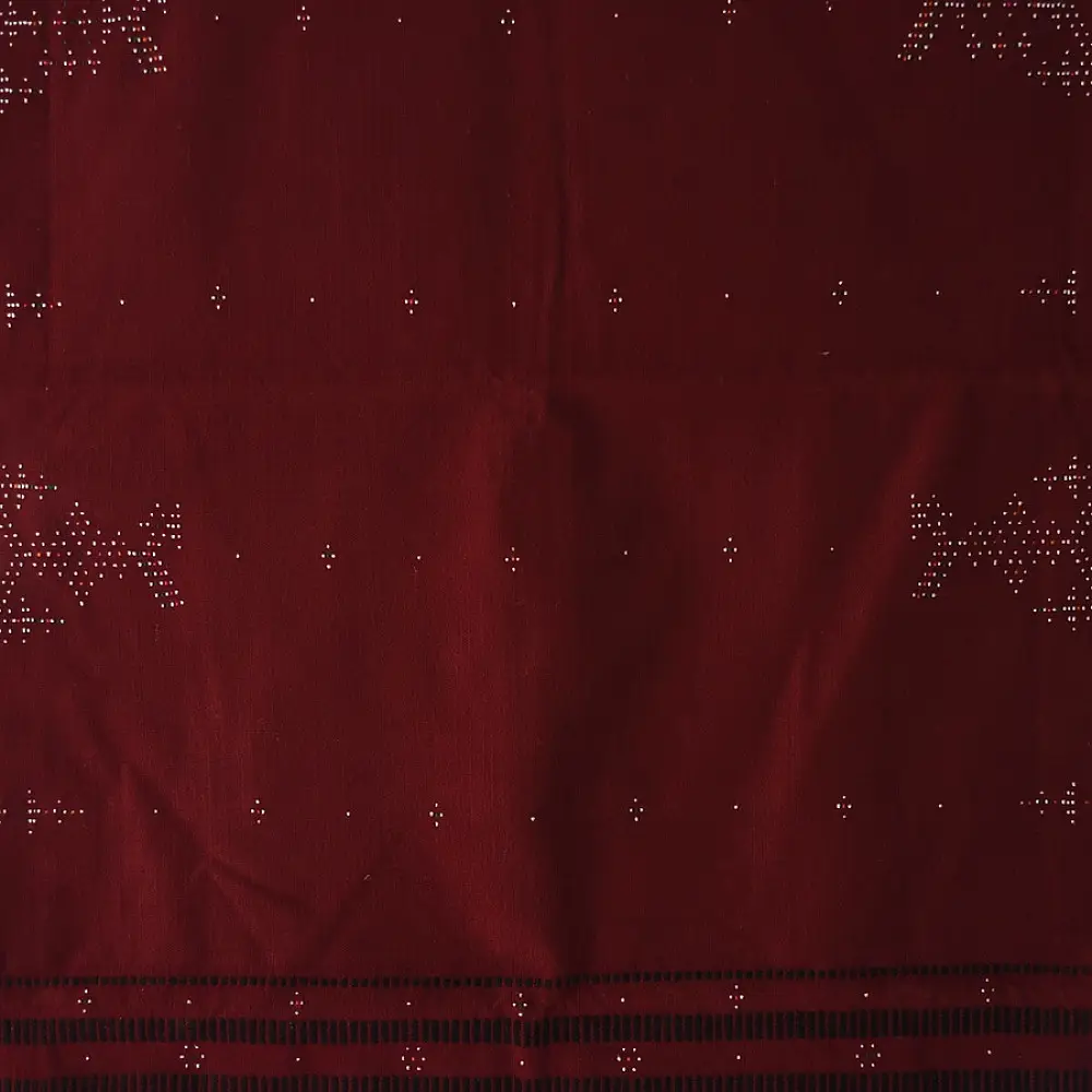 shop Handloom Woolen Tangaliya Maroon Shawl- unisex