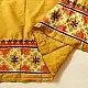Embroidered Cotton Silk Blouse Piece ( Unstitched ) - Yellow