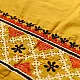 Embroidered Cotton Silk Blouse Piece ( Unstitched ) - Yellow