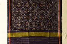Rasika . रसिका ~ Handloom Patola Cotton Dupatta ~ Purple