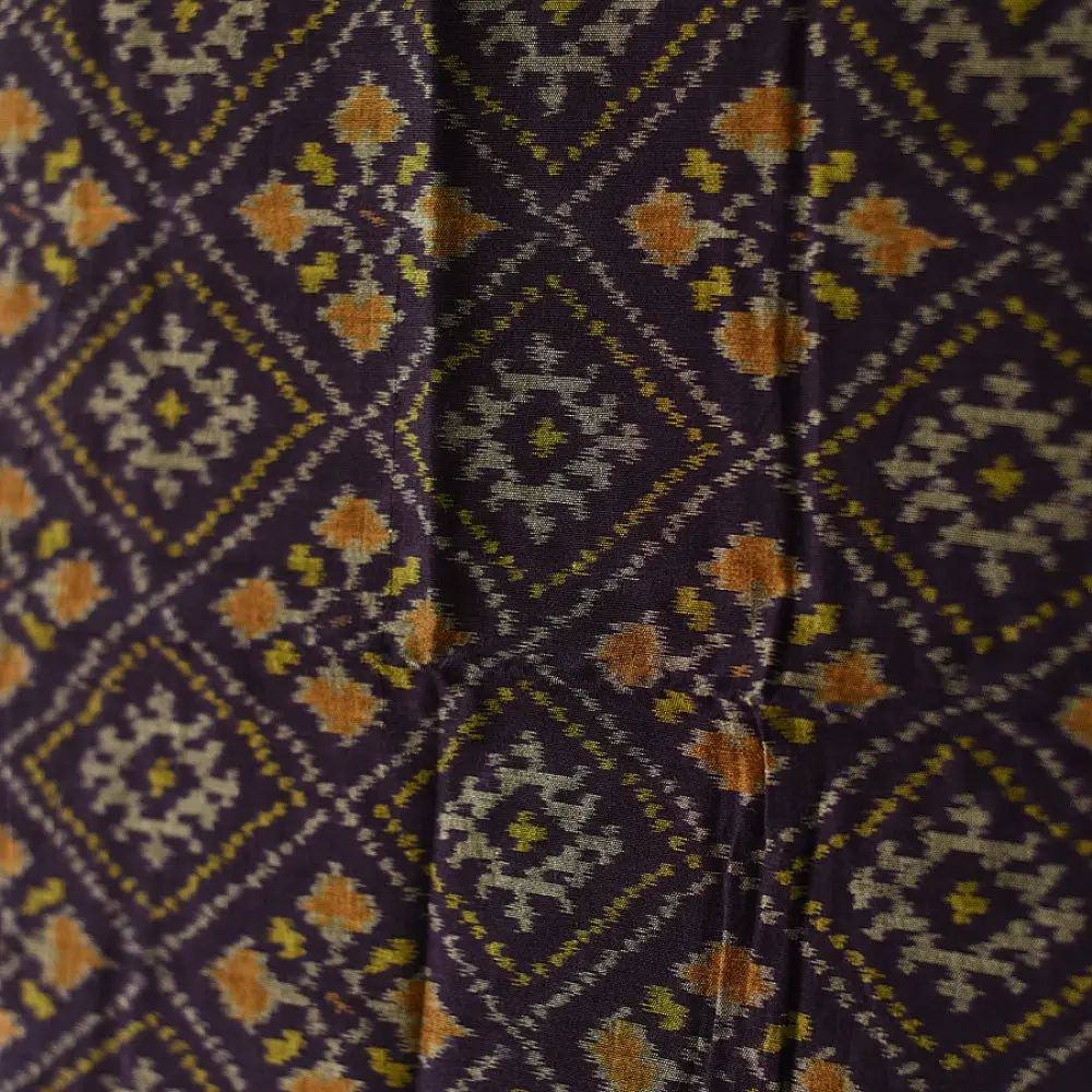 shop Handloom Cotton patola ikat Purple dupatta