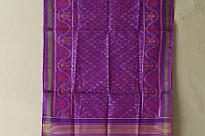 Rasika . रसिका ~ Patola Pure Silk Stole ~ Purple Diamond Design