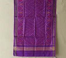Rasika . रसिका ~ Patola Pure Silk Stole ~ Purple Diamond Design