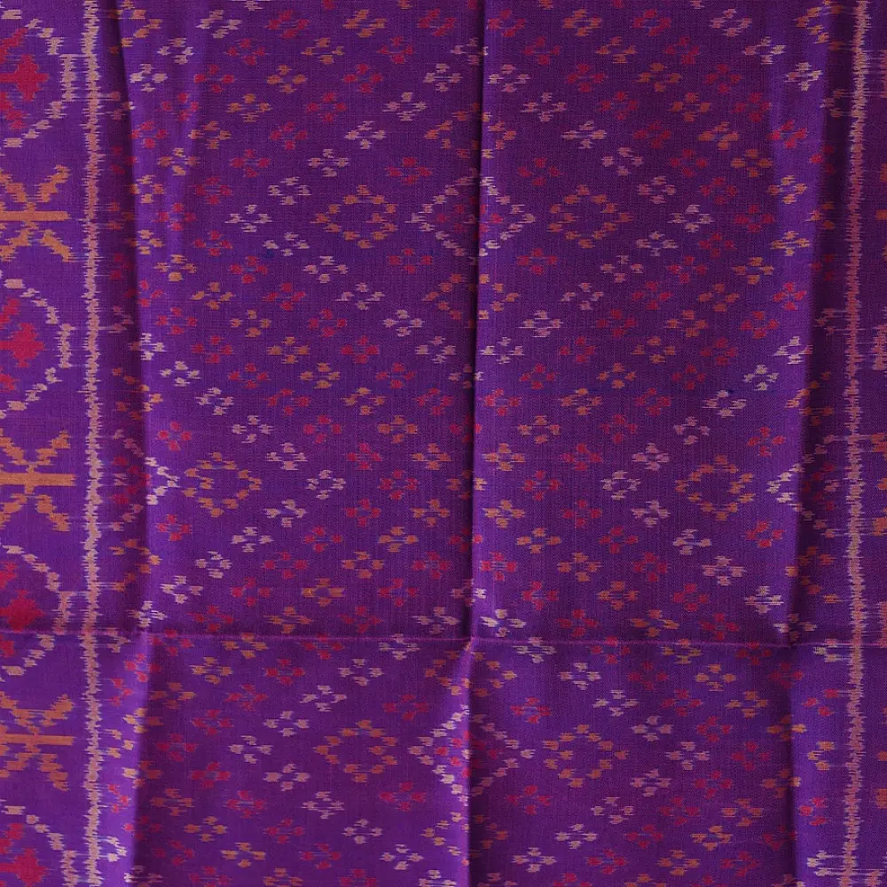 Purple Patola pure silk stole with diamond design