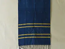 Tangaliya | Handloom Cotton Stole - Indigo Blue