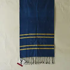 Tangaliya | Handloom Cotton Stole - Indigo Blue