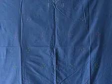 Handloom Cotton | Tangaliya Kurti Material - Blue