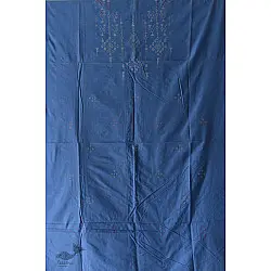 Handloom Cotton | Tangaliya Kurti Material - Blue