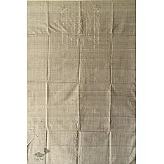 Handloom Cotton | Tangaliya Kurti Material - Grey / White & Black Dhupchav 