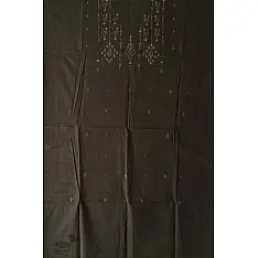 Handloom Cotton | Tangaliya Kurti Black Material - Sparrow Motif