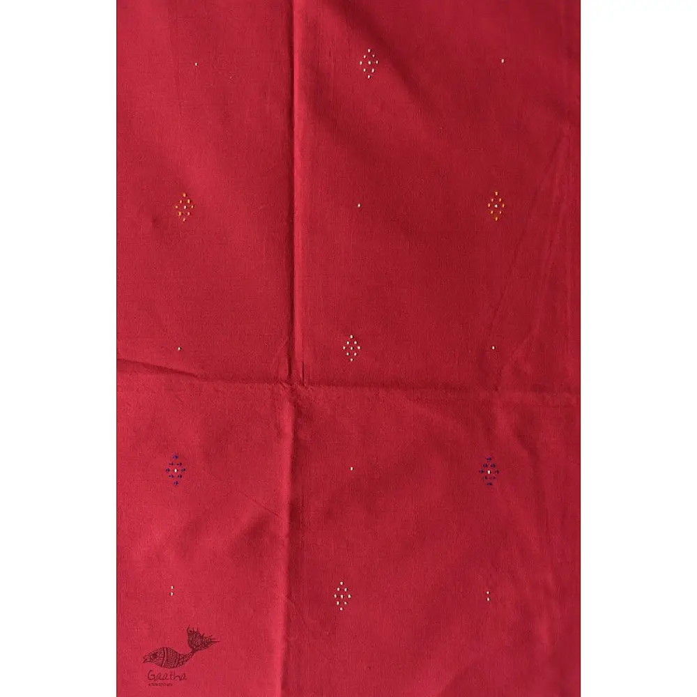shop Cotton Tangaliya kurti Magenta Material 
