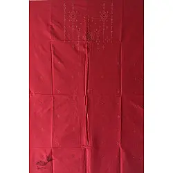 Handloom Cotton | Tangaliya Kurti Material - Magenta 
