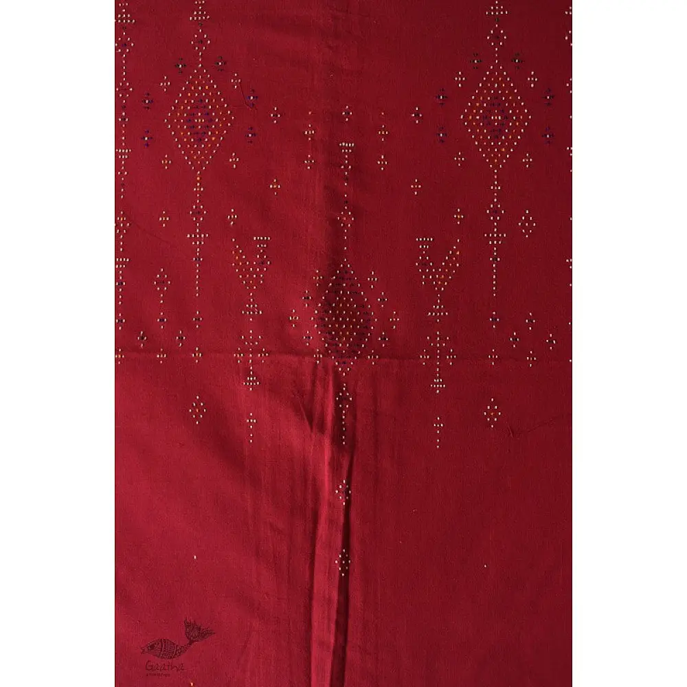 shop Cotton Tangaliya kurti Magenta Material 