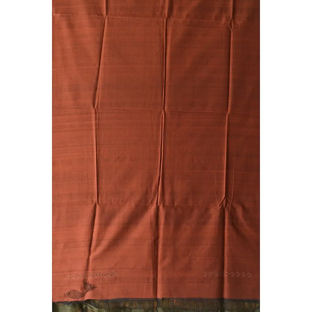 shop Cotton Tangaliya kurti Brown Material 