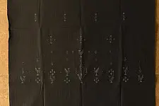 Handloom Cotton | Tangaliya Kurta Fabric - Black