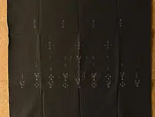 Handloom Cotton | Tangaliya Kurta Fabric - Black