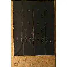 Handloom Cotton | Tangaliya Kurta Fabric - Black