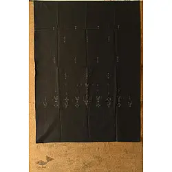 Handloom Cotton | Tangaliya Kurta Fabric - Black