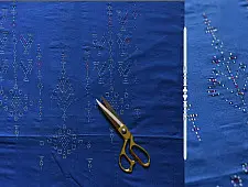 Handloom Cotton | Tangaliya Kurti Material - Blue