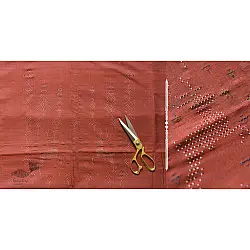 Handloom Cotton | Tangaliya Kurti Material - Brown
