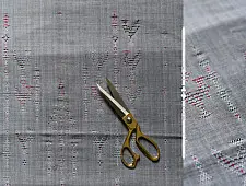 Handloom Cotton | Tangaliya Kurti Material - Grey / White & Black Dhupchav 