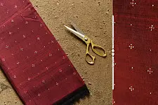 Handloom Cotton | Tangaliya Pant Material - Maroon