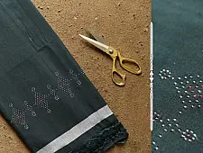 Handwoven Cotton | Tangaliya Pant Material - Dark Green