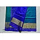 exclusive silk handwoven partola green & blue saree
