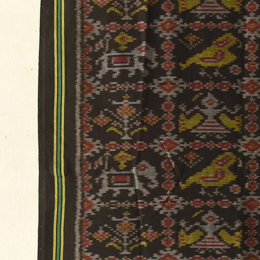 shop Handloom Cotton patola ikat dupatta Elephant Motif