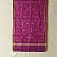Magenta traditional Patola pure silk stole with geometric motifs