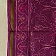 Magenta traditional Patola pure silk stole with geometric motifs