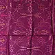 Magenta traditional Patola pure silk stole with geometric motifs