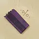 tangaliya handloom cotton stole with purple and dark charcoal vertical stripes, green and white raised dana dotwork motifs, and hand-knotted fringe tassels