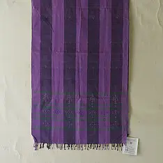 Tangaliya | Handloom Cotton Stole - Purple Stripe