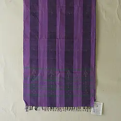 Tangaliya | Handloom Cotton Stole - Purple Stripe