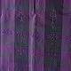 tangaliya handloom cotton stole with purple and dark charcoal vertical stripes, green and white raised dana dotwork motifs, and hand-knotted fringe tassels